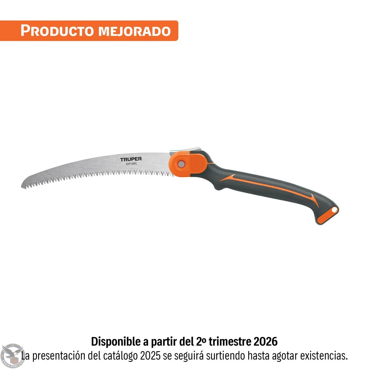 Serrucho plegable 10" hoja curva 5 DPP mango plástico,Truper 100198