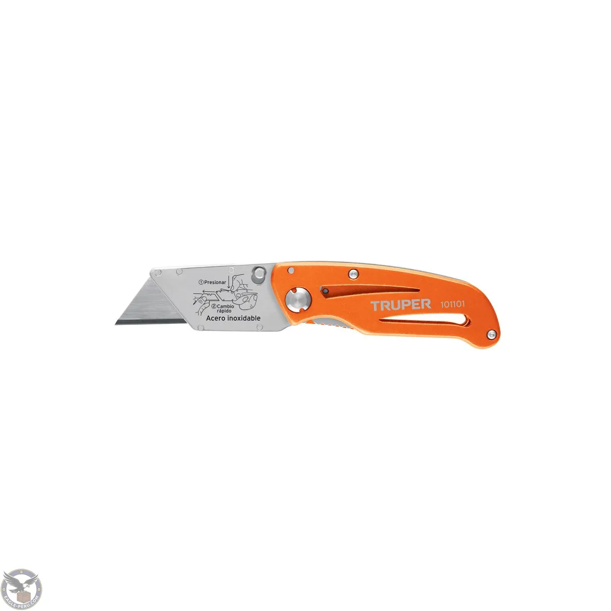 Navaja abatible 6" cuerpo de aluminio y acero inox, Truper 101101