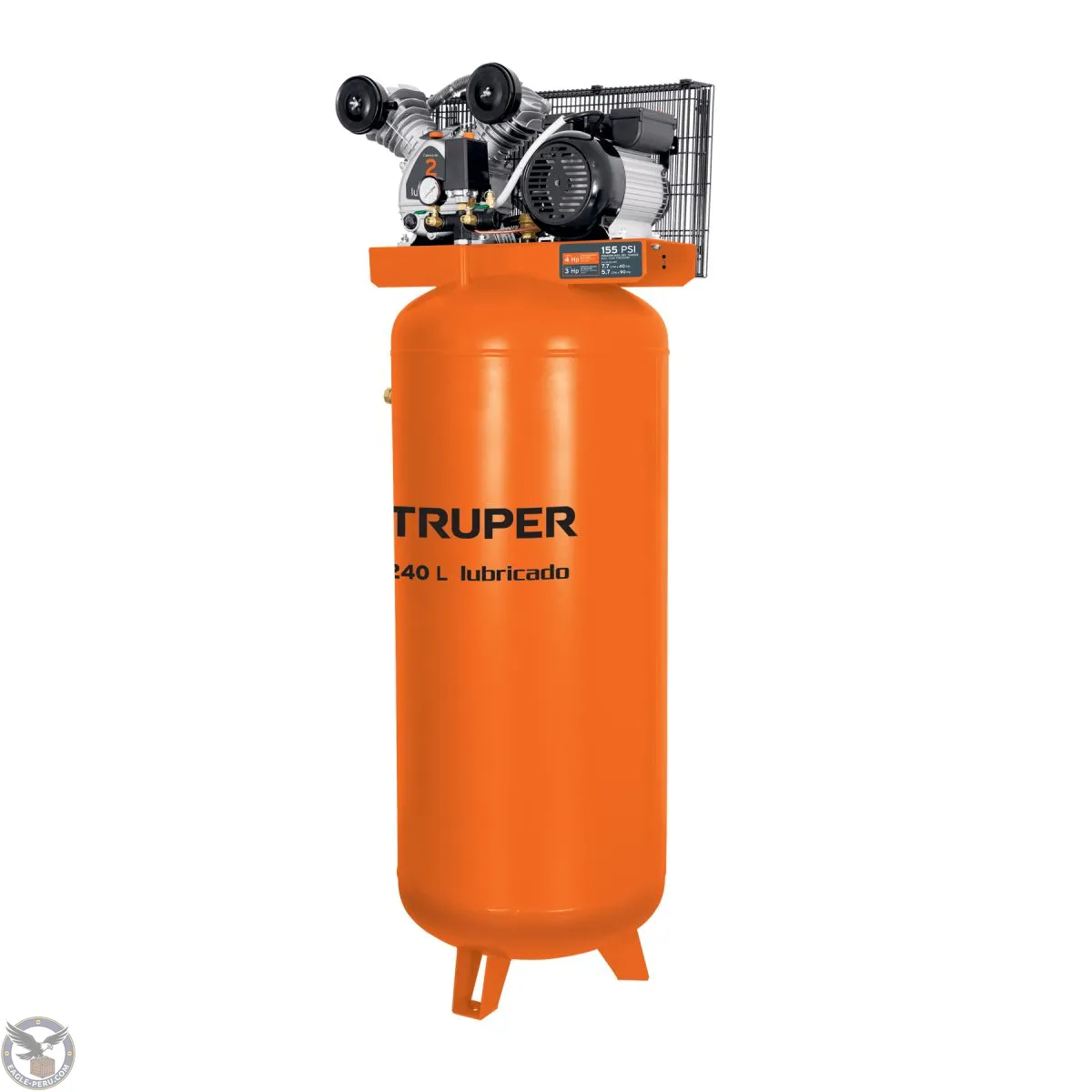 Compresora vertical 240 L, 4 HP (potencia máxima ), 220 V, Truper 102130