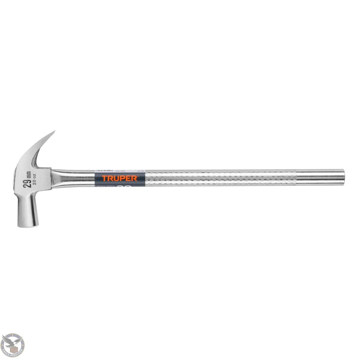 Martillo cabeza cónica 29 mm uña curva, mango tubular, Truper 11175
