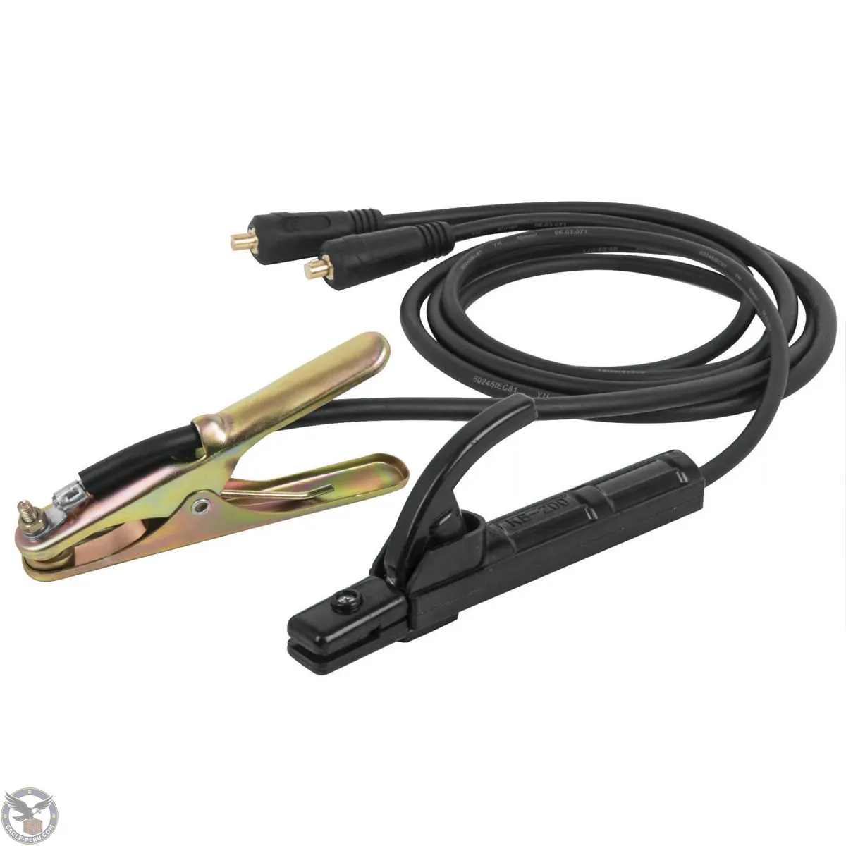 Juegos de cables con portaelectrodo y tenaza a tierra, conector rápido 3/8", Truper 12107