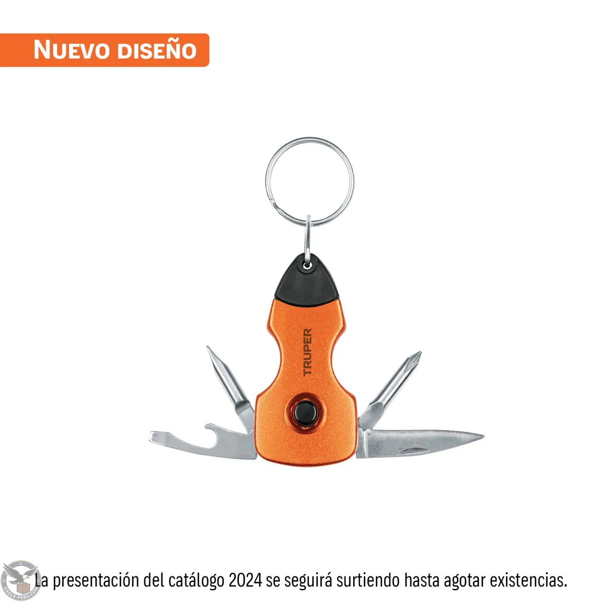 Multiherramienta con led, tipo llavero, 6 funciones, Truper 13336