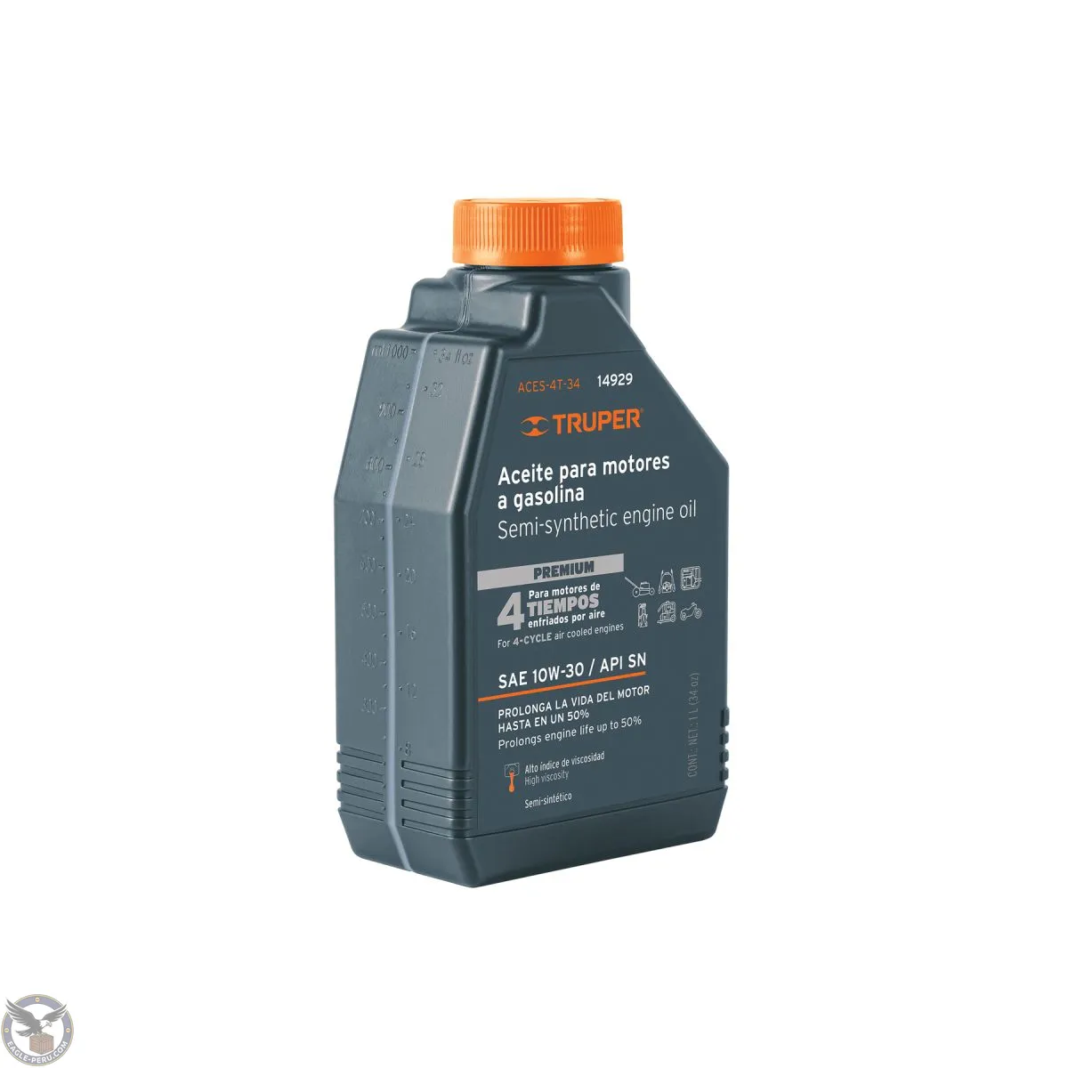 Aceite semi-sintético, motor 4 tiempos, 946ml (32oz), Truper 14929
