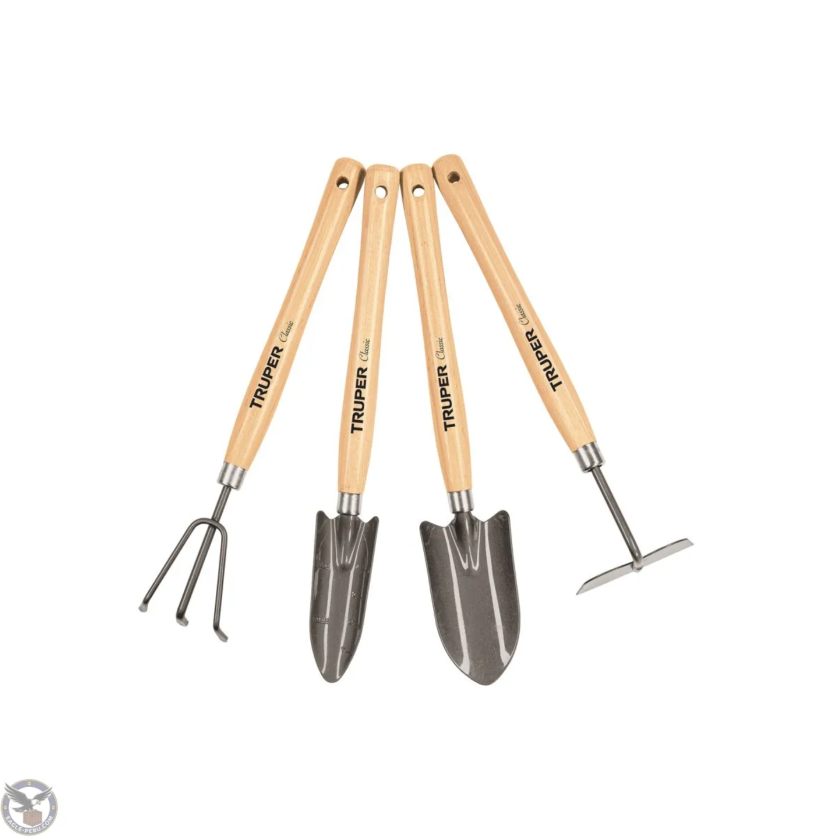 Juego de 4 herramientas de 15" para jardín, Truper 15040