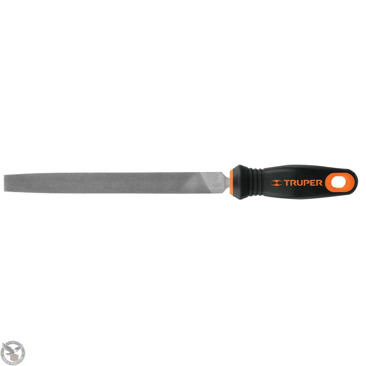 Lima plana bastarda 8" con mango doble inyección, Truper 15311