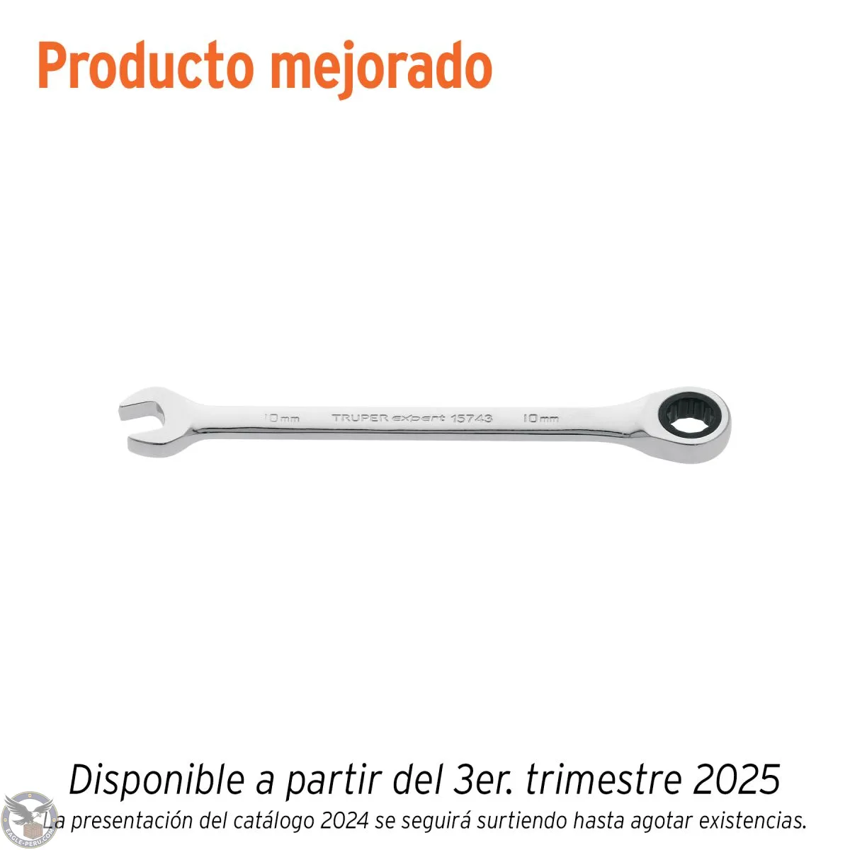 Llave mixta con ratchet 10 mm x 154 mm largo, Truper Expert 15743