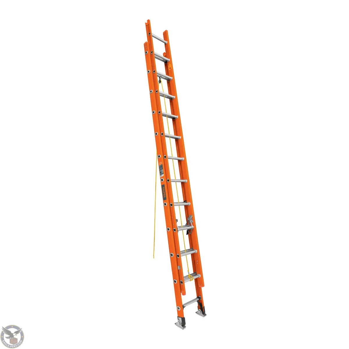 Escalera de extensión, tipo II, 24 peldaños, fibra de vidrio, Truper 16757