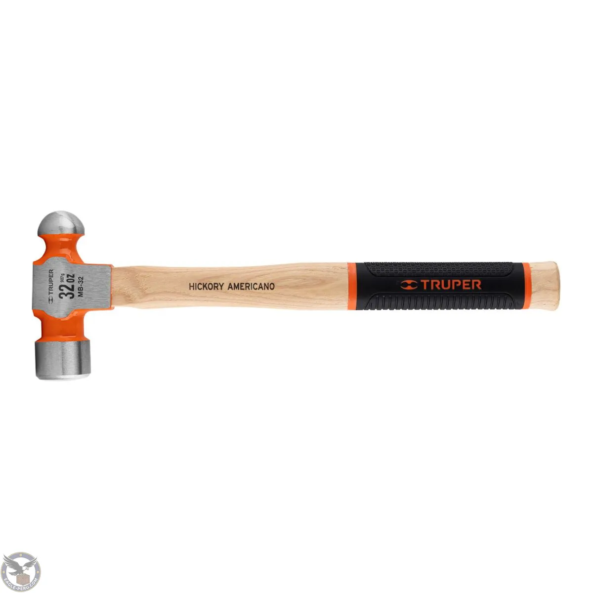 Martillo pulido de bola 32 oz mango hickory, Truper Grip 16904