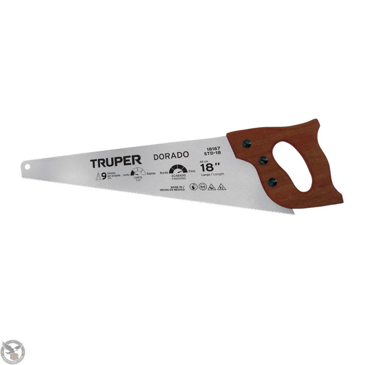 Serrucho 18" Dorado, 9 DPP, Truper 18167