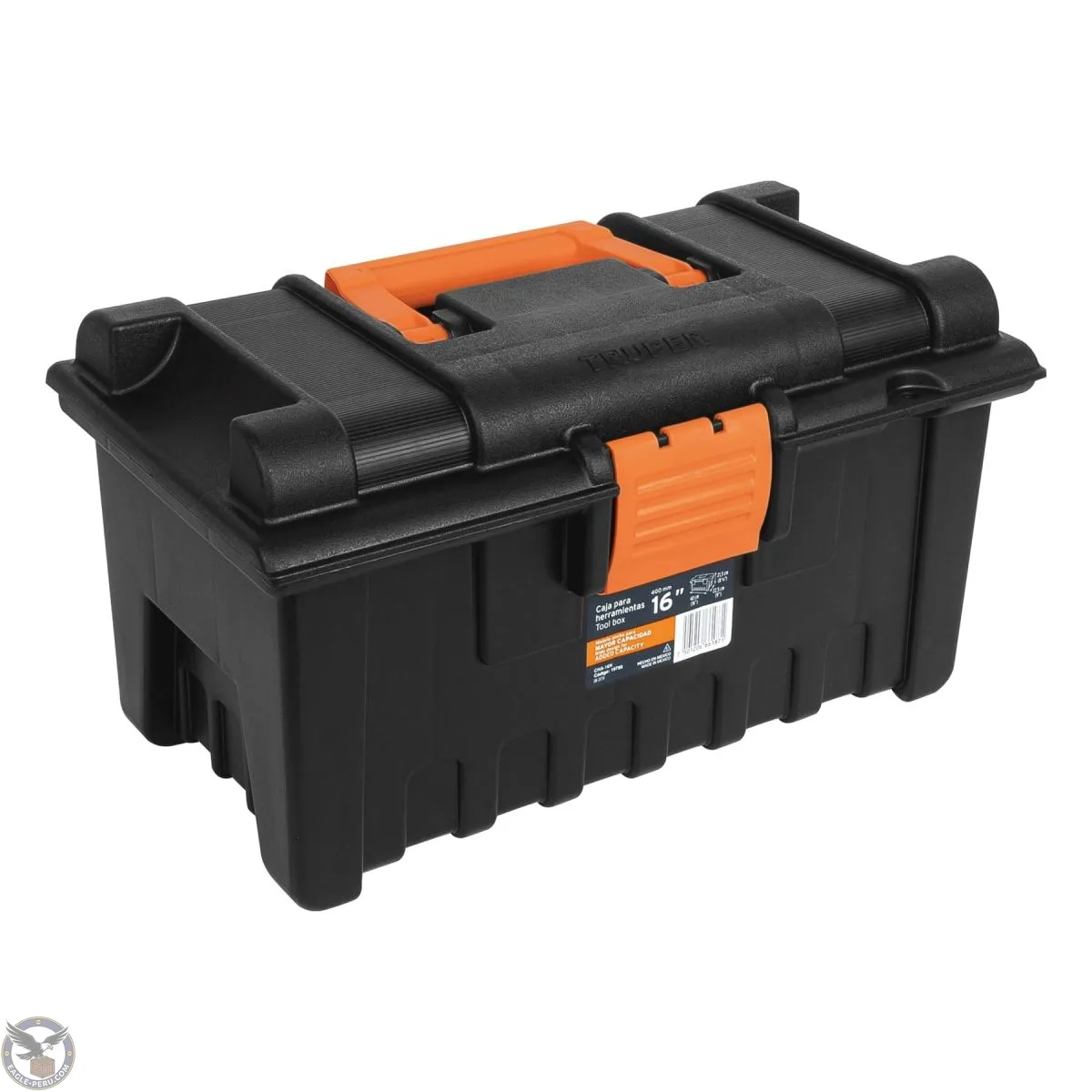 Caja de para herramienta de 16" sin compartimentos, Truper 19790