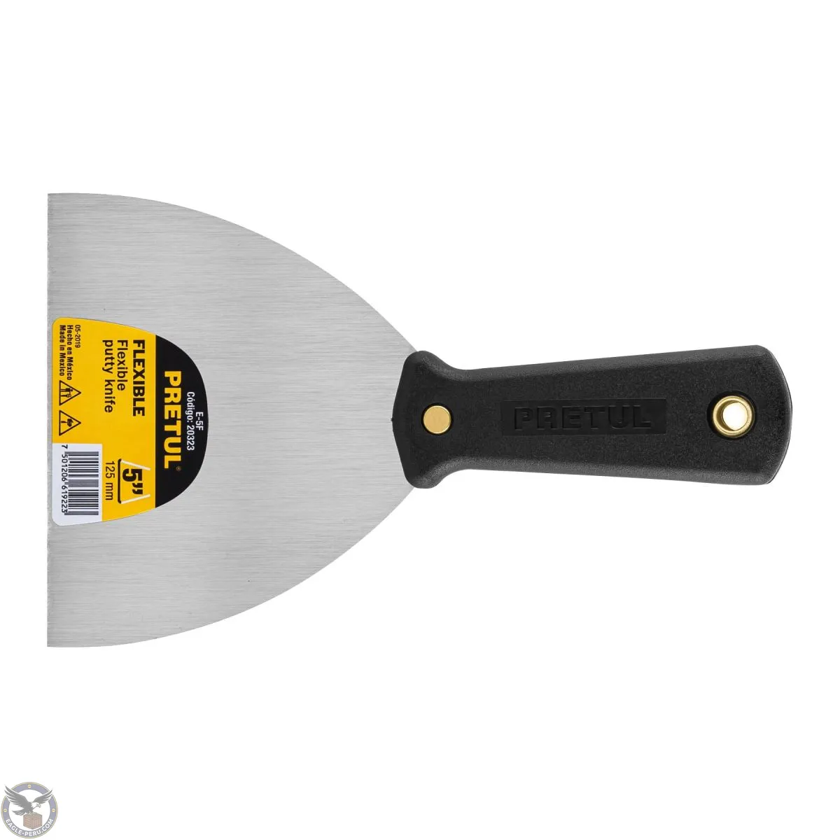 Espátula flexible 5" con mango de plástico, Pretul 20323