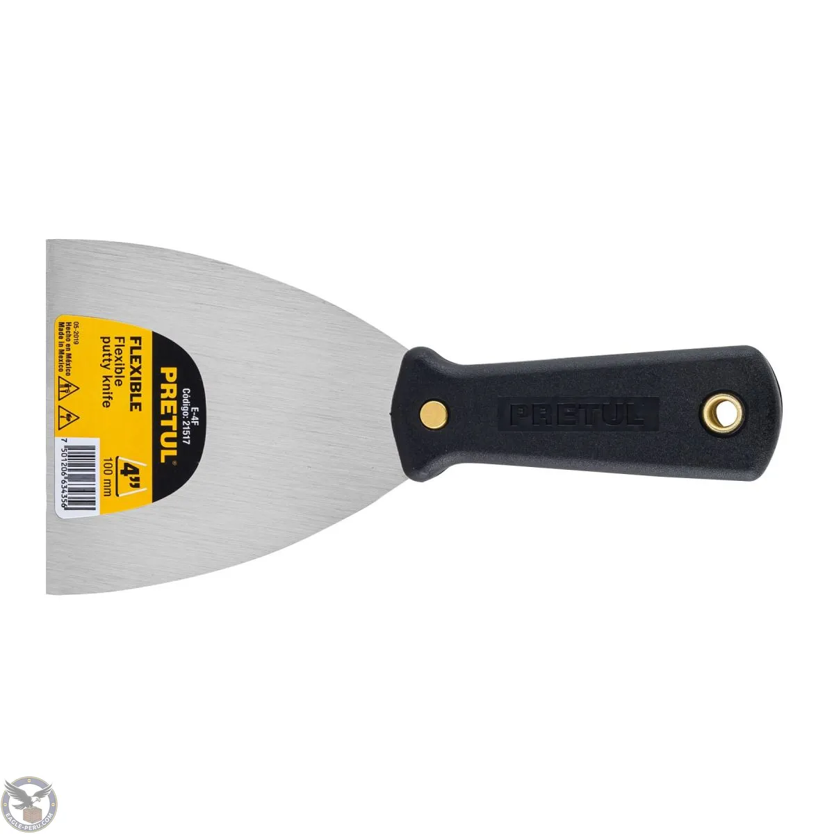 Espátula flexible 4" con mango de plástico, Pretul 21517
