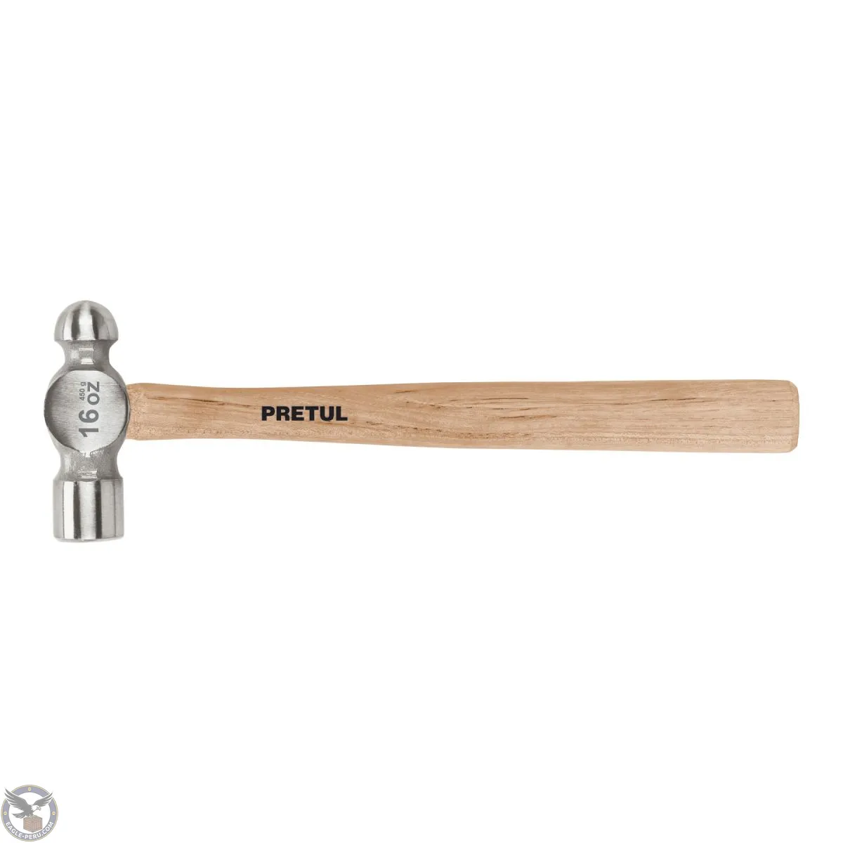 Martillo pulido de bola 16 oz mango madera, Pretul 22658