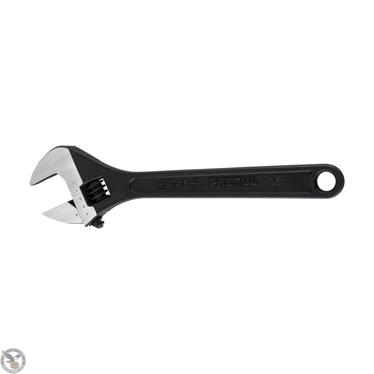 PET-15PP Llave ajustable (perico), pavonado 15" Pretul 26053