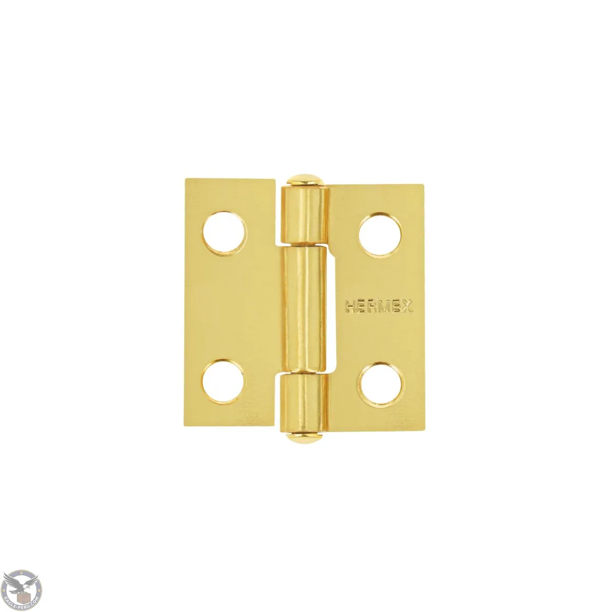 Bisagra rectangular 1" acabado dorado, cabeza media bola, Hermex 43192