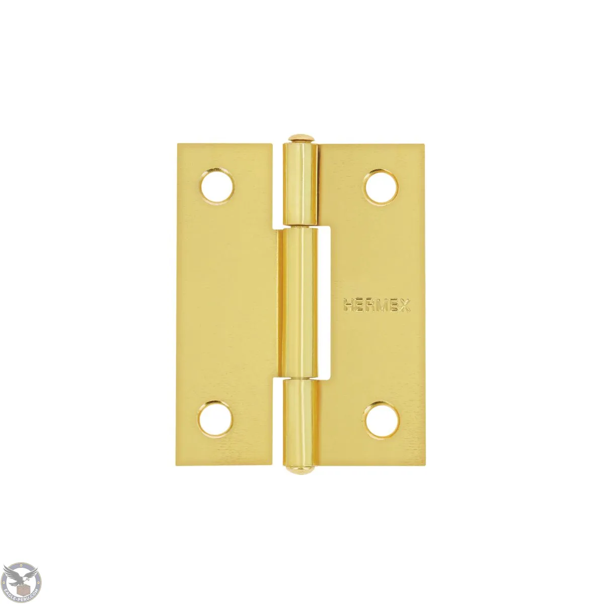 Bisagra rectangular 2" acabado dorado, cabeza media bola, Hermex 43194