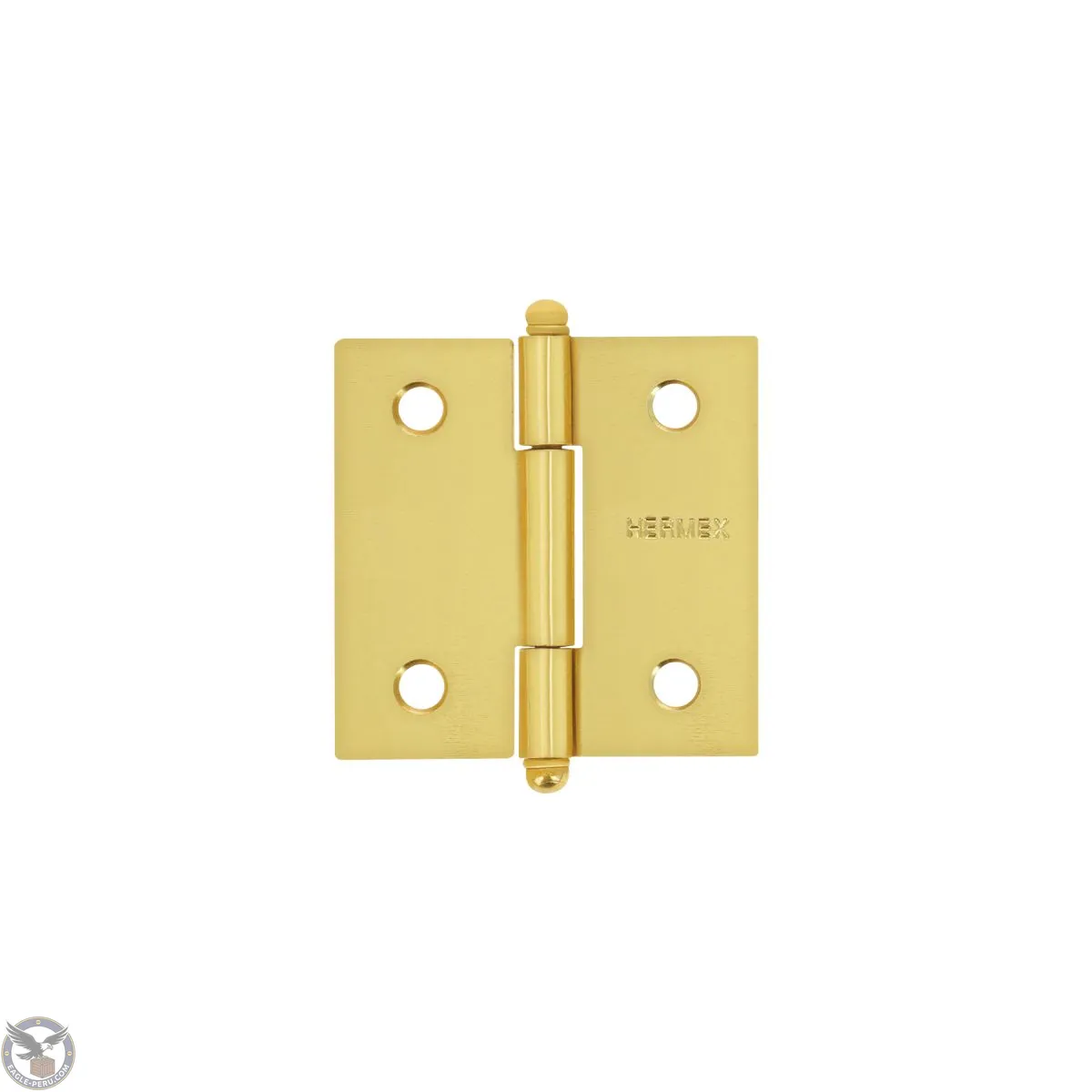 Bisagra tipo capuchina 2" acero latonado, redonda, Hermex 43230