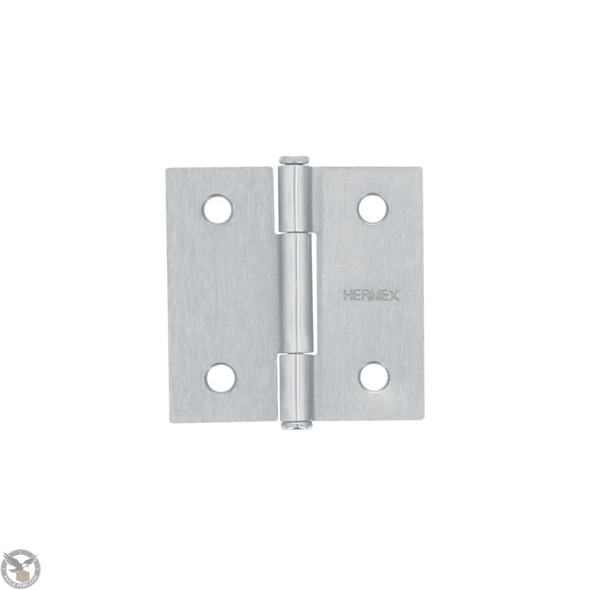 Bisagra tipo capuchina 2" acero cromo mate, plana, Hermex 43259