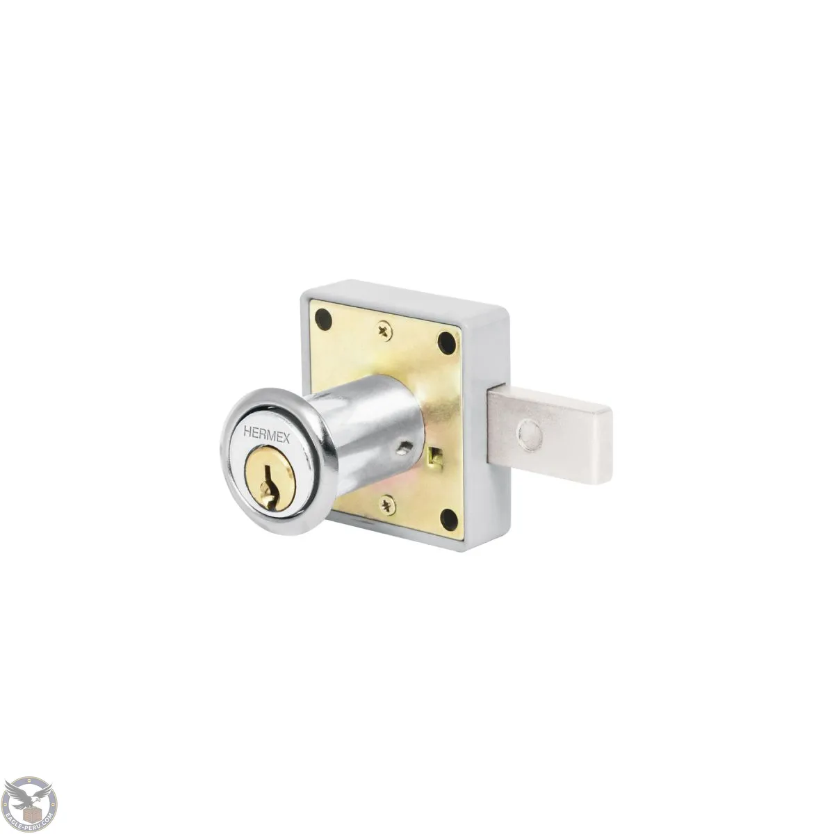 Cerradura para mueble, modelo 25, cromo, Hermex 43559